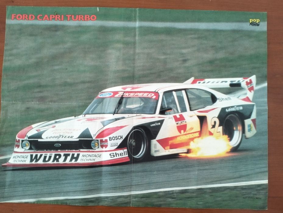 Antigo poster Ford Capri Turbo