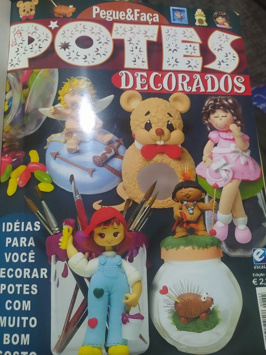 Revista pegue e faça lavores especial potes decorativos e esquemas