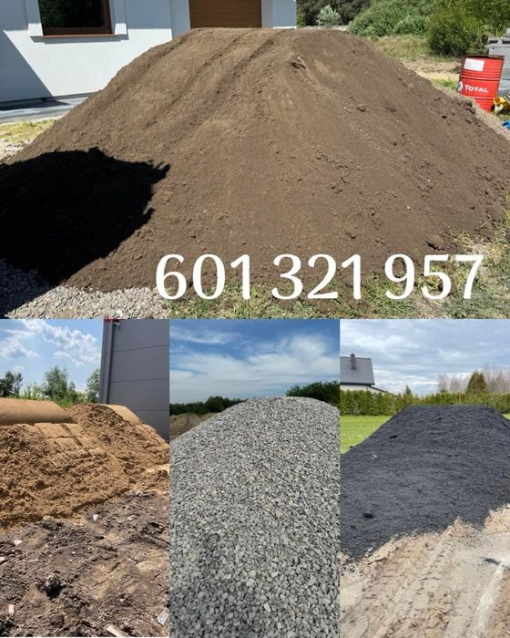 Utwardzanie drogi terenu szlaka gruz kruszony kruszywo ziemia piach