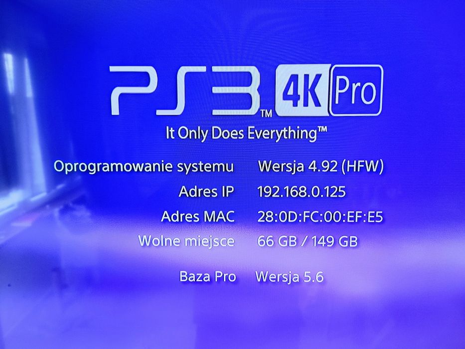 Przerobiona Playstation 3 Slim 4K PRO MOD HFW 4 92 HEN PKGi zestaw