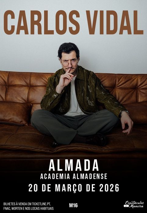 2 Bilhetes espetáculo Carlos Vidal