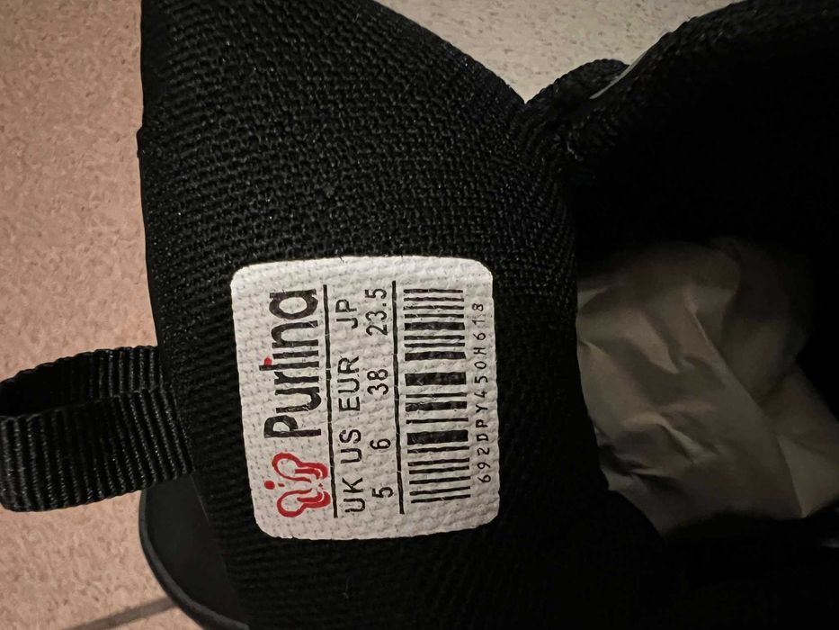 Sneakersy Damskie Czarne Nr 38