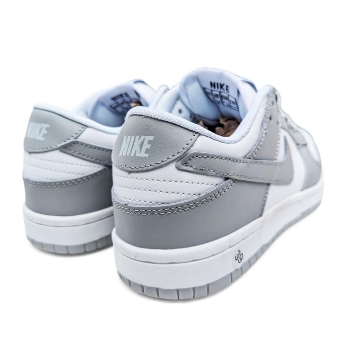 ТОП! Кросівки Nike Dunk Low Retro білі з сірим 41 42 43 44 45 46
