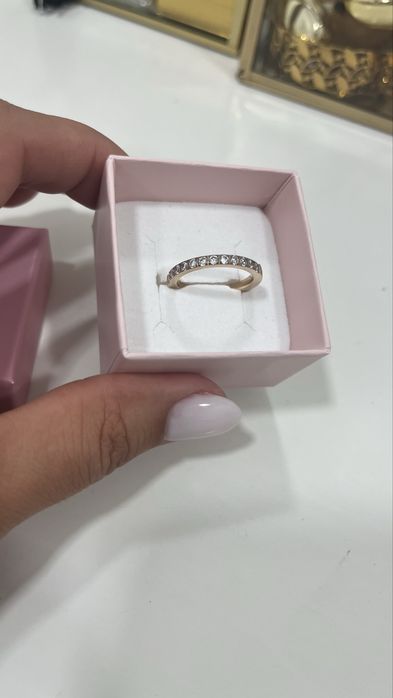 Anel brilhos rose gold