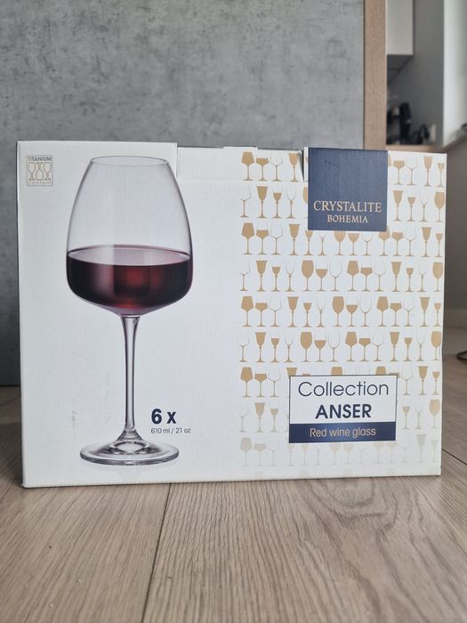 NOWE kieliszki do wina, 610ml