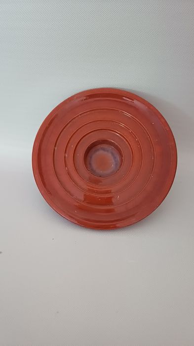 Świecznik ceramiczny czerwony
