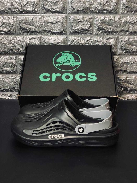 Crocs black\gray чоловічі Комфорт та стиль! Тапки Крокс мужские Скидки Шлепанци черные мужские Крокс черные крокс 2026 Crocs 2026 Новинка Топ