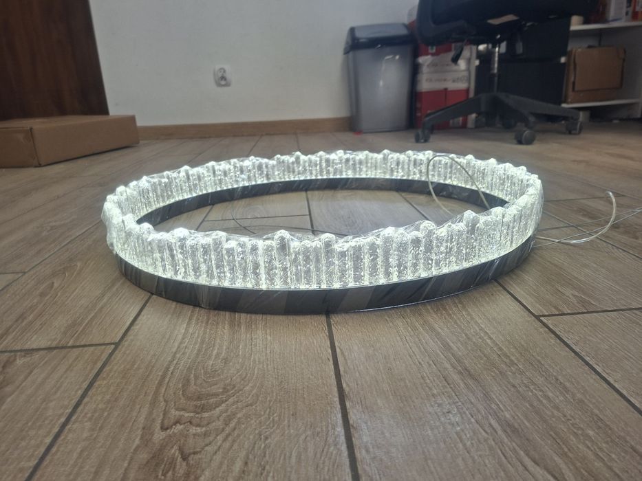 Lampa led ring żyrandol glamour nowoczesny
