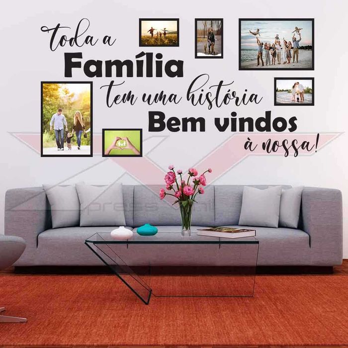 Frases e Desenhos Personalizáveis em Vinil Autocolante para Parede
