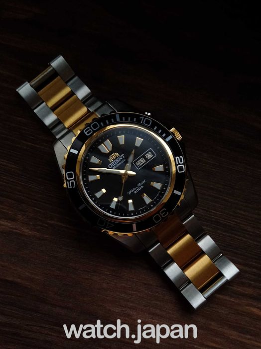 マカオリゴ Часы - Годинник дайвер Orient Mako XL Gold Black + Коробочка: 5