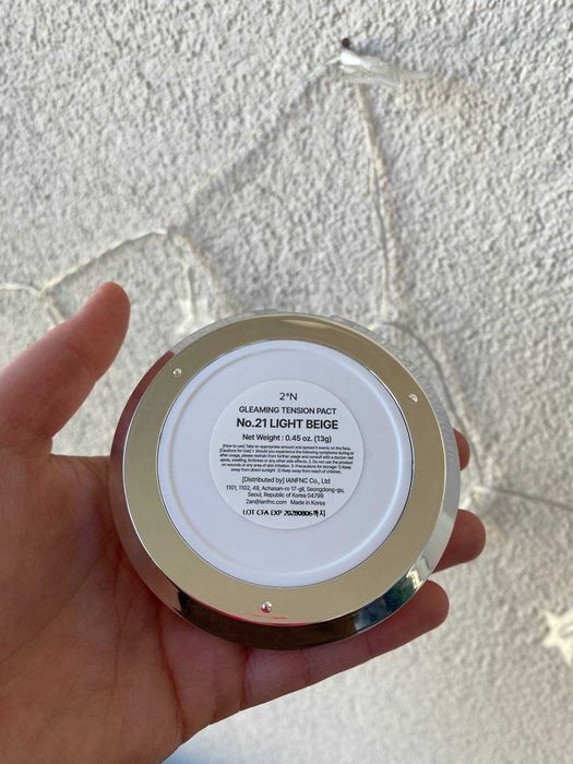 Корейський кушон 2aN Gleaming Tension Pact з SPF 37 (#21 light beige)