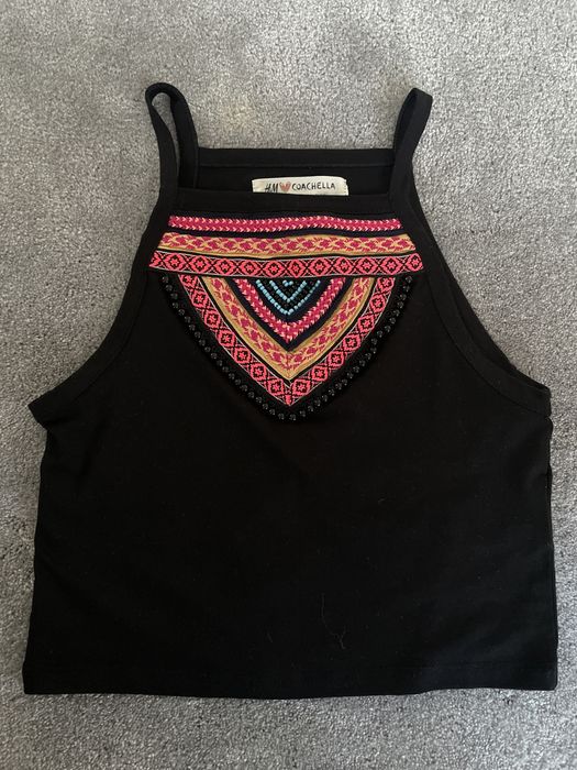 Top H&M x Coachella ze zdobieniami damski rozm S