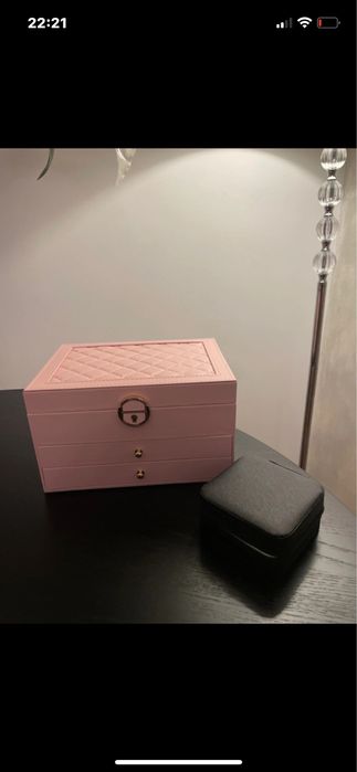 Dwa Kufereki szkatulka na bizuterie nowy