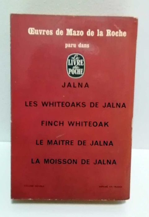 Jeunesse de Renny, de Mazo de la Roche (edição francesa)