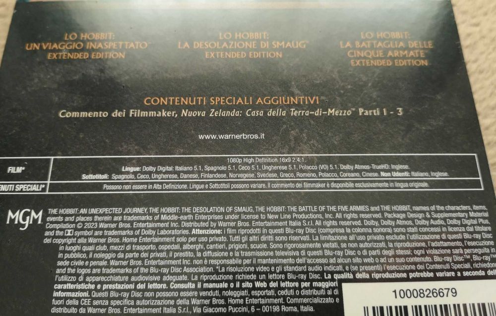 Trylogia HOBBIT lektor blu-ray