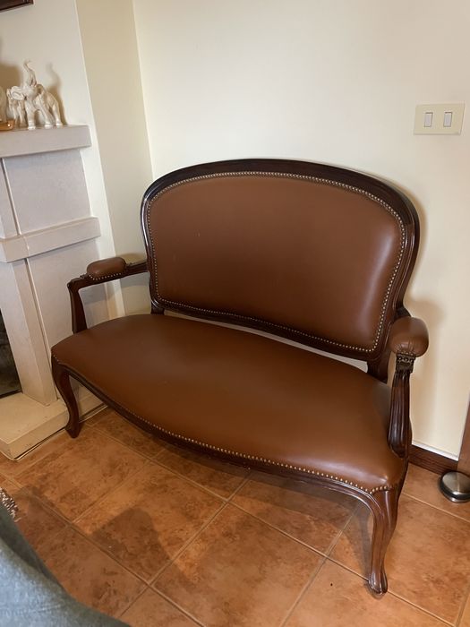 Canapé sofá em pele