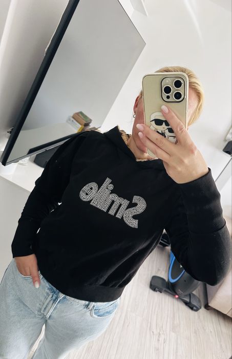 Bluza z kapturem panterka zwierzęcy print
