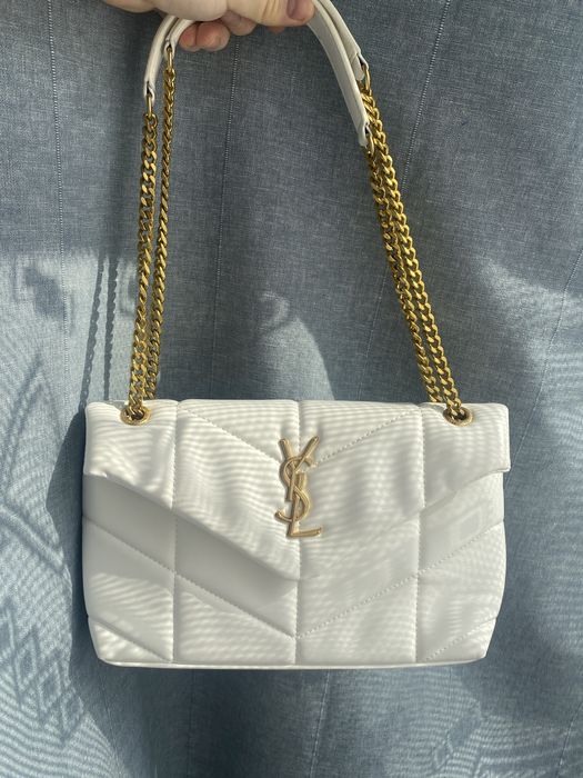 Saint laurent torebka skóra naturalna