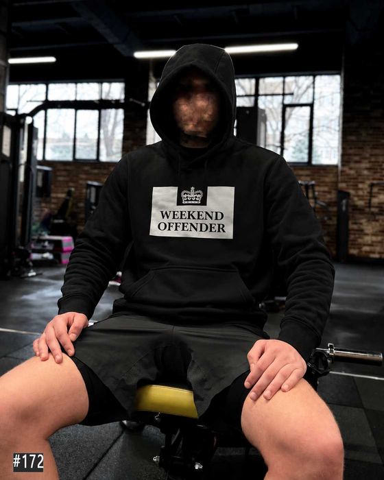 Толстовка Weekend Offender Prison • Черное Худи Викенд Оффендер • XS/XXL