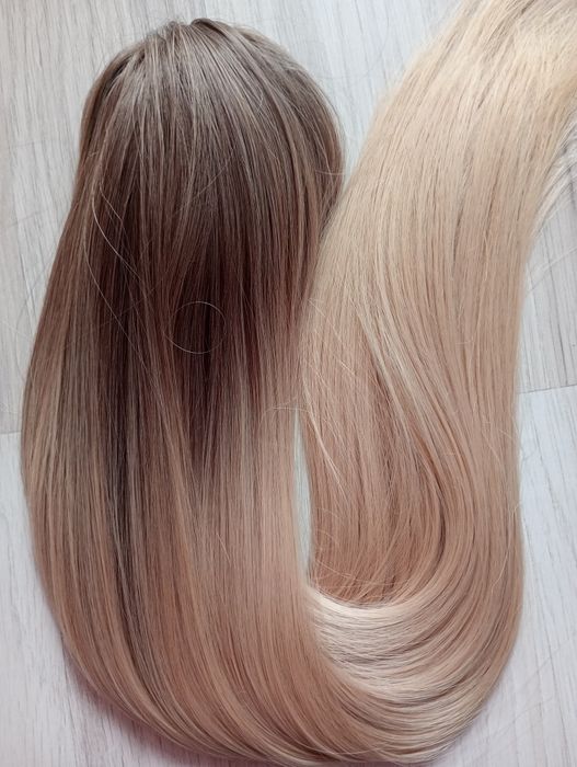 Długi doczepiany kucyk ombre