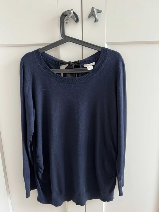 Odzież ciążowa_sweter granatowy ciążowy