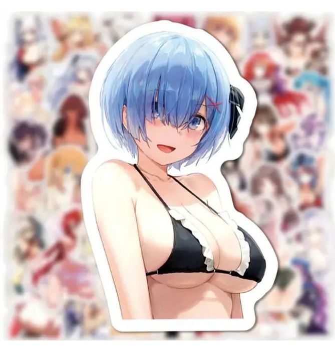 Стикеры водонепроницаемые наклейки аниме хентай набор тянки