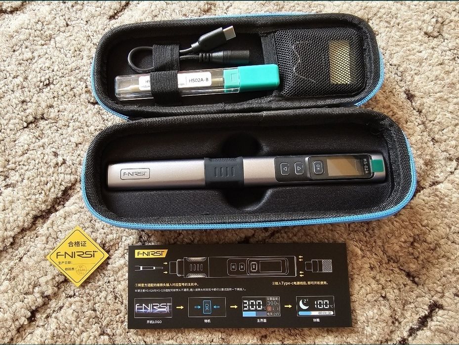 Паяльник Fnirsi HS-02А 100W фнирси чехол USB подключение
