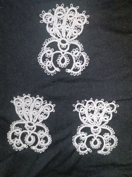 Aniołki ozdoby koronka frywolitkowa frywolitka