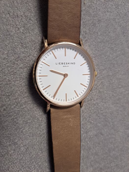 Nowy damski zegarek liebeskind złoty brązowy pasek oryginalny prezent
