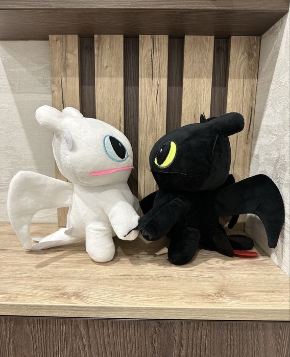 М'яка іграшка Беззубик 30 см | Як приручити дракона Дракон Нічна Фурія