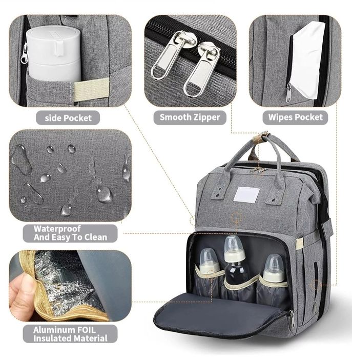 Mochila maternidade com USB - baixa de preço64730096820737122