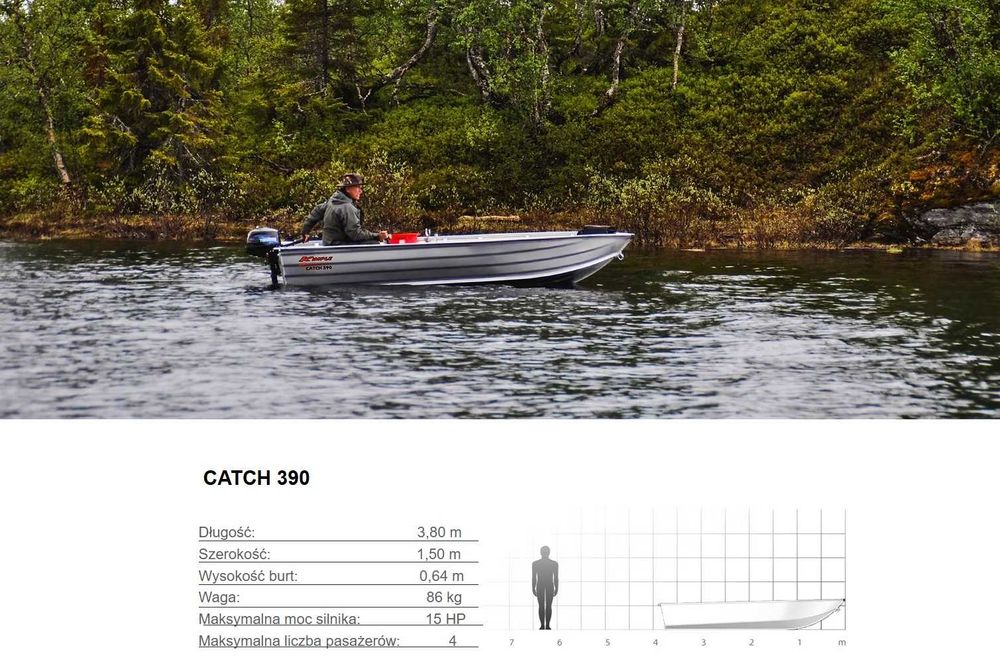 Łodź aluminiowa  Kimple Catch 390 rabat okazja nowa