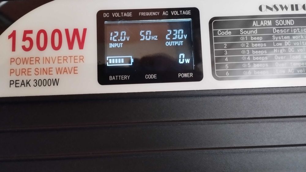 Инвертор Swipower 12 В, чистая синусоида, 230 В, 1500 Вт