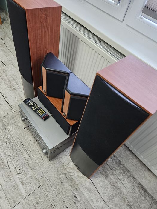Kino domowe  DENON AVR 1306  Kolumny Wahrfedale