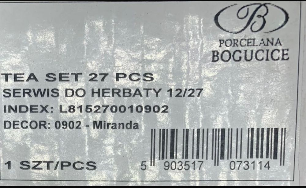 Serwis do herbaty MIRANDA dla 12 osób