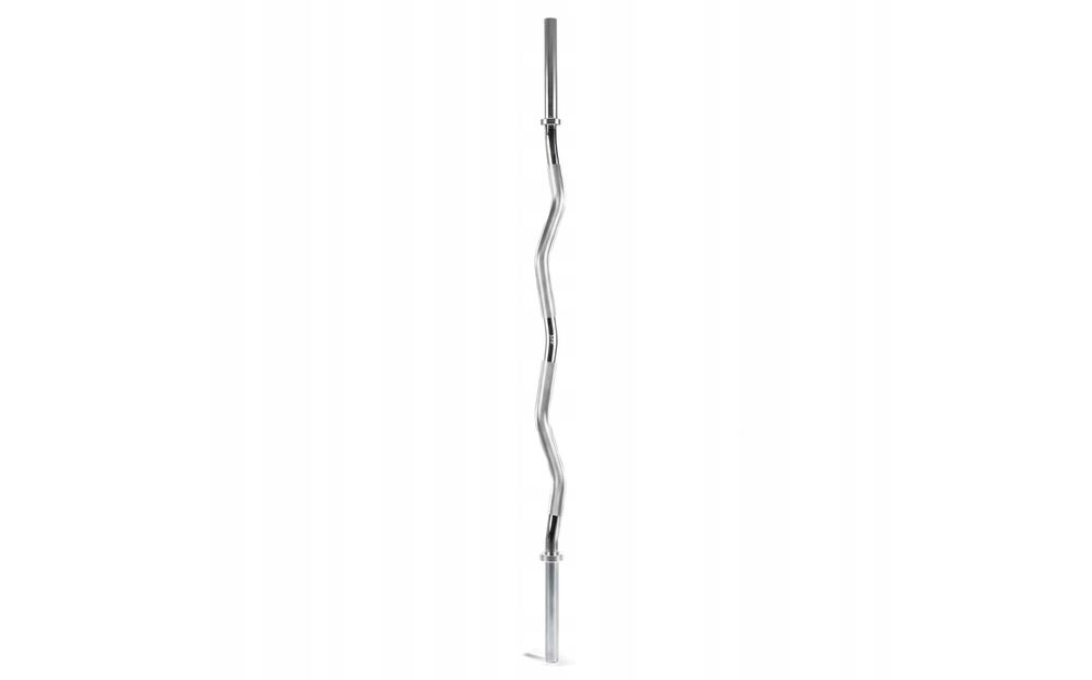 Gryf lekko łamany gładki 120cm 28mm zaciski motylkowe sztanga siłownię