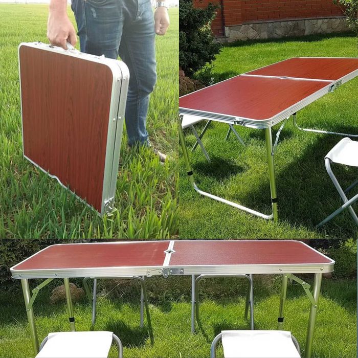 Стол складной, раскладной со стульями .Для дачи,сада,похода, кемпинга