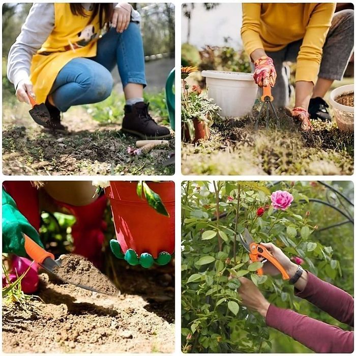Duży ZESTAW Narzędzi Ogrodowych 12szt. + Walizka