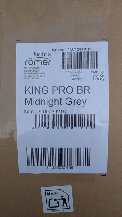 Детское автокресло Britax Römer KING PRO — Midnight Grey