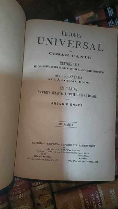 Historia Universal, Cesar Cantu, Reformada Accrescentada Ampliada