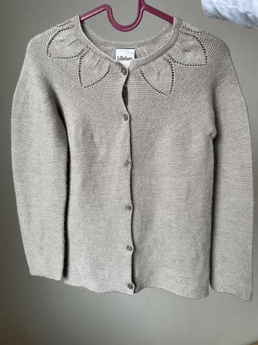 Kardigan lillelam merino wełna sweterek na guziki 116