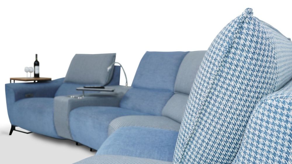 Narożnik Półokrągły Lekki System Relax Tkaniny