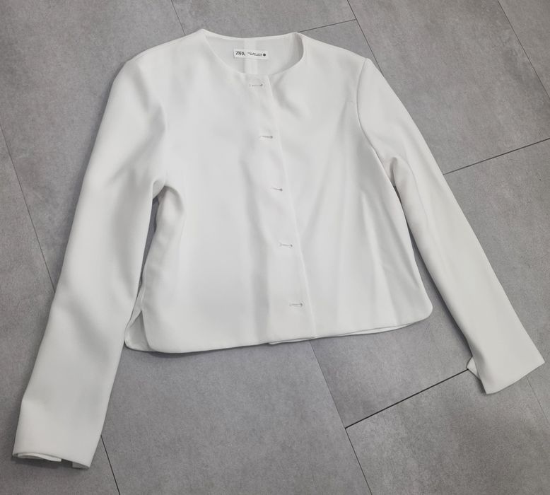 Marynarka żakiet narzutka biala Zara rozmiar S/M