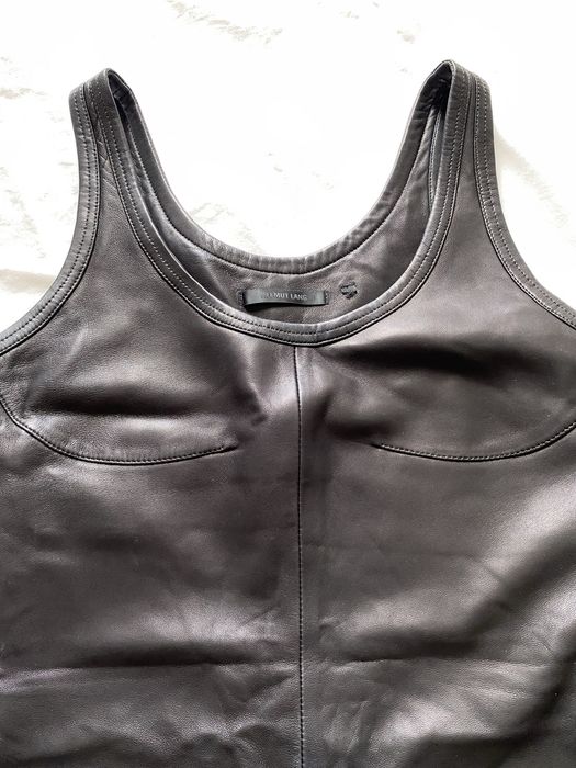Helmut lang платье кожа (s)