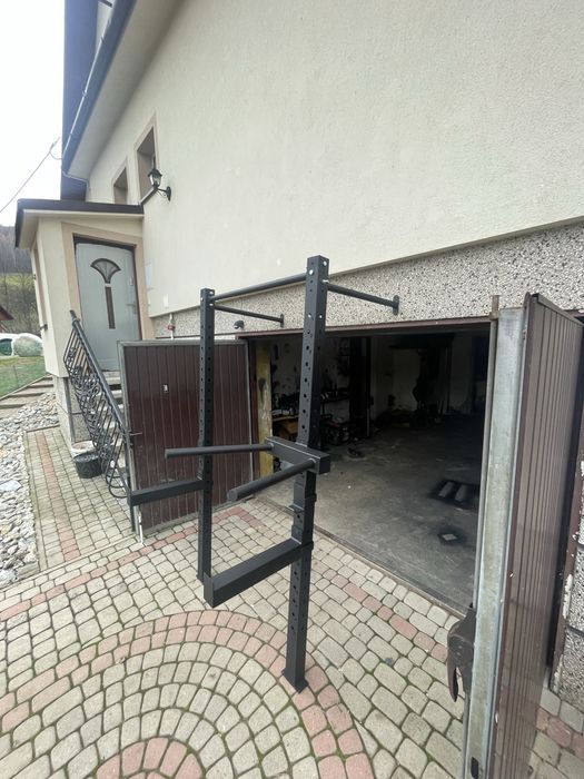 Half Rack Wall Rack 80x80 + Asekuracja + Haki + Stacja Dip + Drążek