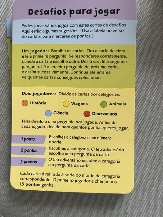 Jogo de tabuleiro Caixa de Desafios