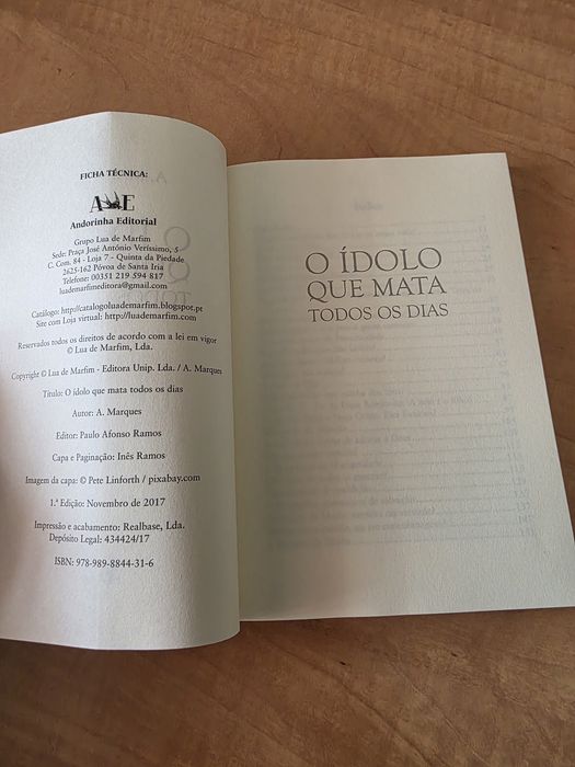 Livro: O Ídolo que Mata Todos os Dias
