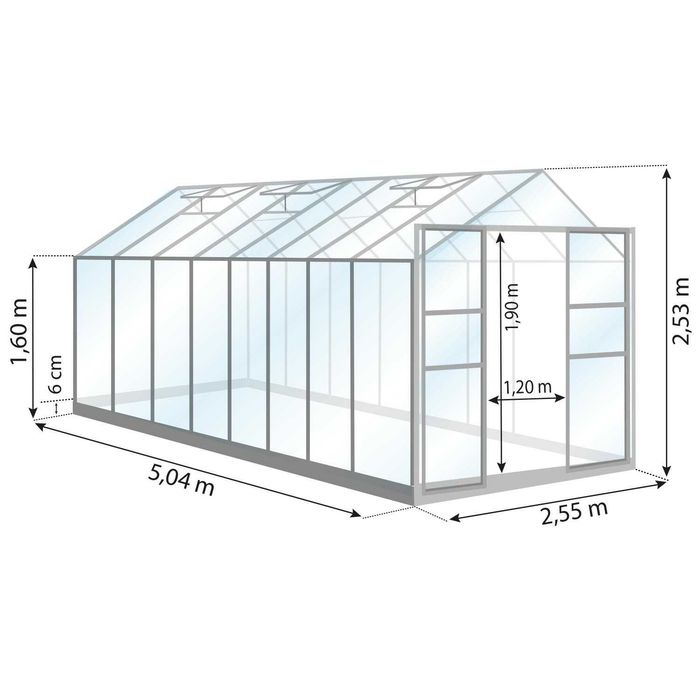 Duża Szklarnia S2020 Laurus Aluminium Szkło Hartowane 12,9m2 Promocja!