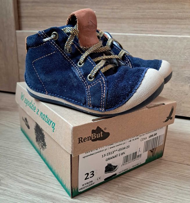 Trzewiki chłopięce zamszowe - RenBut - rozmiar 23