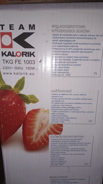 Wyciskarka wolnoobrotowa do soków